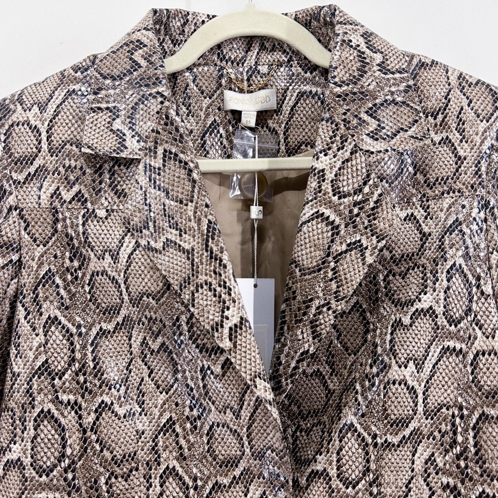 Revolve Ronny Kobo Annabelle Blazer Jacket Snakeskin Print Medium NWT - Picture 5 of 9